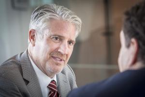Scott Reiman, donor of a five-year gift for Denver Art Museum’s Free for Kids program, talks with Christoph Heinrich, Frederick and Jan Mayer Director of the DAM. Photo by James Chance, Chance Multimedia.