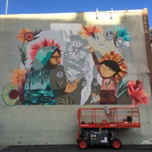 DAM mural in works by artists Jaime Molina and Pedro Barrios